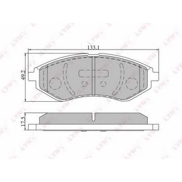 Колодки тормозные дисковые передний для CHEVROLET AVEO(T200,T250,T255), KALOS / DAEWOO AVEO, KALOS(KLAS) <b>LYNXauto BD-1803</b>