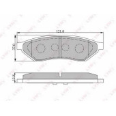 Колодки тормозные дисковые задний для CHEVROLET EPICA(KL1#), EVANDA / DAEWOO EVANDA(KLAL), LACETTI, MAGNUS, TOSCA <b>LYNXauto BD-1804</b>