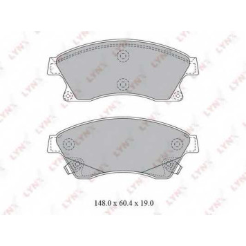 Колодки тормозные дисковые передний для CHEVROLET AVEO(T300), CRUZE(J300,J305,J308) / OPEL ASTRA <b>LYNXauto BD-1810</b>