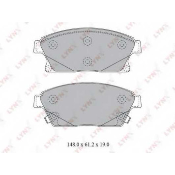 Колодки тормозные дисковые передний для CHEVROLET CRUZE, ORLANDO, TRACKER, VOLT / DAIHATSU CHARADE / OPEL AMPERA, ASTRA GTC J, ASTRA, MOKKA, ZAFIRA <b>LYNXauto BD-1813</b>