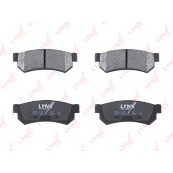 Колодки тормозные дисковые задний для CHEVROLET LACETTI(J200), NUBIRA, OPTRA(1J#) / DAEWOO LACETTI(KLAN), NUBIRA(KLAN) <b>LYNXauto BD-1814</b>-1