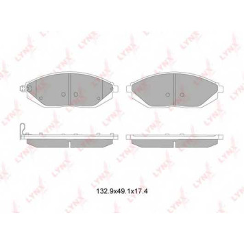 Колодки тормозные дисковые передний для CHEVROLET SPARK(M300) <b>LYNXauto BD-1815</b>