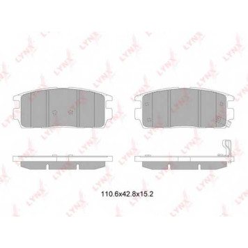 Колодки тормозные дисковые задний для CHEVROLET CAPTIVA(C100,C140), EQUINOX / OPEL ANTARA <b>LYNXauto BD-1817</b>
