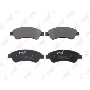 Колодки тормозные дисковые передний для CITROEN BERLINGO, C3, C4, DS3, XSARA / PEUGEOT 1007, 206, 207, 208, 307, PARTNER <b>LYNXauto BD-2201</b>-1