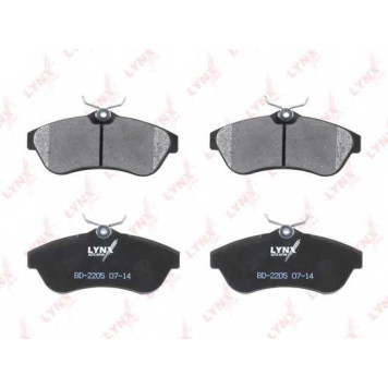 Колодки тормозные дисковые передний для CITROEN C2(JM#), C3(FC#,HB#) <b>LYNXauto BD-2205</b>-1