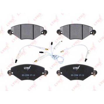 Колодки тормозные дисковые передний для CITROEN C5(DC#,DE#,RC#,RE#) <b>LYNXauto BD-2208</b>-1