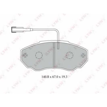 Колодки тормозные дисковые передний для CITROEN JUMPER(230,230L,230P,244,Z#) / FIAT DUCATO(230,230L,244,Z#) / PEUGEOT BOXER(230L,230P,244,Z#,ZCT#) <b>LYNXauto BD-2215</b>
