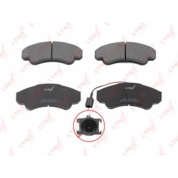 Колодки тормозные дисковые передний для CITROEN JUMPER(230,230L,230P,244,Z#) / FIAT DUCATO(230,230L,244,Z#) / PEUGEOT BOXER(230L,230P,244,Z#,ZCT#) <b>LYNXauto BD-2216</b>-1