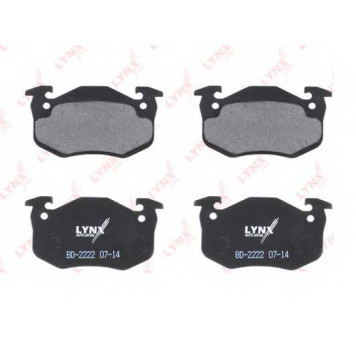 Колодки тормозные дисковые задний для CITROEN SAXO, XSARA, ZX / PEUGEOT 106, 205, 206, 306 / RENAULT 11, 19, 9, CLIO, MEGANE, THALIA <b>LYNXauto BD-2222</b>-1