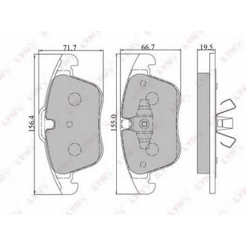 Колодки тормозные дисковые передний для FORD GALAXY, MONDEO, S-MAX / LAND ROVER FREELANDER / VOLVO S60, S80, V60, V70, XC70 CROSS COUNTRY, XC70 <b>LYNXauto BD-3004</b>