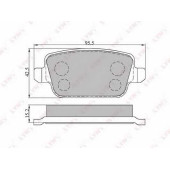 Колодки тормозные дисковые задний для FORD FOCUS, GALAXY, KUGA, MONDEO, S-MAX / LAND ROVER FREELANDER / VOLVO S80, V70, XC70 CROSS COUNTRY, XC70 <b>LYNXauto BD-3005</b>