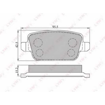 Колодки тормозные дисковые задний для FORD FOCUS, GALAXY, KUGA, MONDEO, S-MAX / LAND ROVER FREELANDER / VOLVO S80, V70, XC70 CROSS COUNTRY, XC70 <b>LYNXauto BD-3005</b>