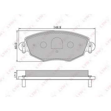 Колодки тормозные дисковые передний для FORD MONDEO(B4Y,B5Y,BWY) <b>LYNXauto BD-3006</b>