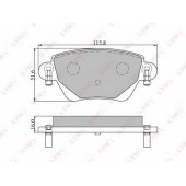 Колодки тормозные дисковые задний для FORD MONDEO(B4Y,B5Y,BWY) / RENAULT KANGOO Express(FC0/1#), KANGOO(KC0/1#) <b>LYNXauto BD-3007</b>