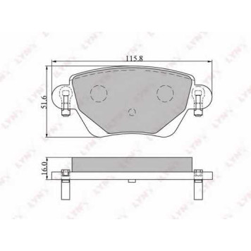 Колодки тормозные дисковые задний для FORD MONDEO(B4Y,B5Y,BWY) / RENAULT KANGOO Express(FC0/1#), KANGOO(KC0/1#) <b>LYNXauto BD-3007</b>