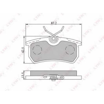 Колодки тормозные дисковые задний для FORD FIESTA(JD#,JH#), FOCUS(DAW,DBW,DFW,DNW) <b>LYNXauto BD-3010</b>
