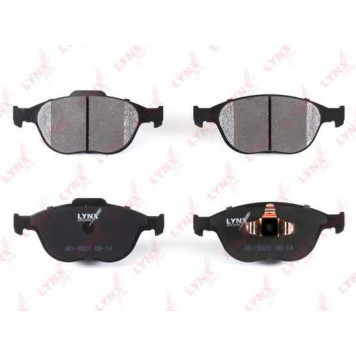 Колодки тормозные дисковые передний для FORD FIESTA(JD#,JH#), FOCUS(DAW,DBW,DNW), TOURNEO CONNECT, TRANSIT CONNECT(P65#,P70#,P80#) <b>LYNXauto BD-3022</b>-1
