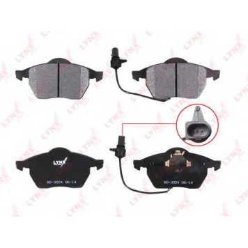 Колодки тормозные дисковые передний для FORD GALAXY(WGR) / VW SHARAN(7M6,7M8,7M9) <b>LYNXauto BD-3024</b>-1