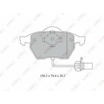 Колодки тормозные дисковые передний для FORD GALAXY(WGR) / VW SHARAN(7M6,7M8,7M9) <b>LYNXauto BD-3024</b>