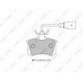 Колодки тормозные дисковые задний для FORD GALAXY(WGR) / VW SHARAN(7M6, 7M8, 7M9), TRANSPORTER(70XA, 70XB, 70XC, 70XD, 7DB, 7DK, 7DW) <b>LYNXauto BD-3025</b>