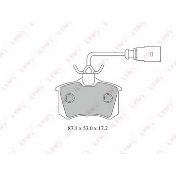 Колодки тормозные дисковые задний для FORD GALAXY(WGR) / VW SHARAN(7M6, 7M8, 7M9), TRANSPORTER(70XA, 70XB, 70XC, 70XD, 7DB, 7DK, 7DW) <b>LYNXauto BD-3025</b>