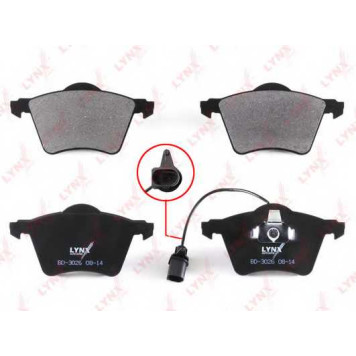 Колодки тормозные дисковые передний для FORD GALAXY(WGR) / VW SHARAN(7M6,7M8,7M9) <b>LYNXauto BD-3026</b>-1