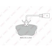 Колодки тормозные дисковые задний для FORD GALAXY(WGR) / VW SHARAN(7M6, 7M8, 7M9), TRANSPORTER(70XA, 70XB, 70XC, 70XD, 7DB, 7DK, 7DW) <b>LYNXauto BD-3027</b>