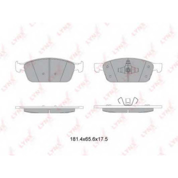 Колодки тормозные дисковые передний для FORD FOCUS, KUGA(DM2), TOURNEO CONNECT, TRANSIT CONNECT <b>LYNXauto BD-3036</b>