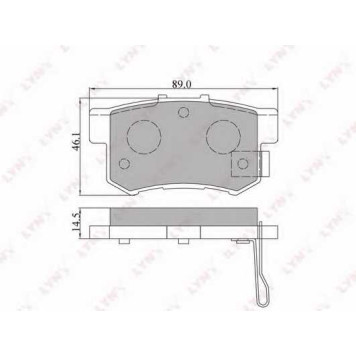 Колодки тормозные дисковые задний для ACURA INTEGRA / HONDA ACCORD, CIVIC, CR, CR-Z, INSPIRE, INTEGRA, JAZZ, LEGEND, PRELUDE, S2000, SHUTTLE, STREAM <b>LYNXauto BD-3401</b>