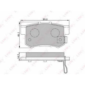 Колодки тормозные дисковые задний для ACURA LEGEND / HONDA ACCORD(CB), CIVIC(EJ,EK,EP,EU,EV), LEGEND(HS,KA,KA3), PRELUDE(BB) <b>LYNXauto BD-3402</b>