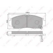 Колодки тормозные дисковые передний для HONDA ACCORD, CIVIC, FR, ODYSSEY, SHUTTLE, STEPWGN, STREAM <b>LYNXauto BD-3403</b>