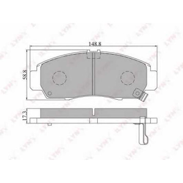 Колодки тормозные дисковые передний для HONDA ACCORD, CIVIC, FR, ODYSSEY, SHUTTLE, STEPWGN, STREAM <b>LYNXauto BD-3403</b>