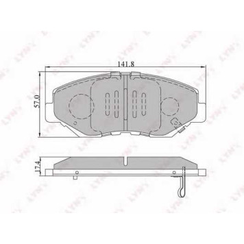 Колодки тормозные дисковые передний для HONDA ACCORD(CM), CR(RD#) <b>LYNXauto BD-3404</b>