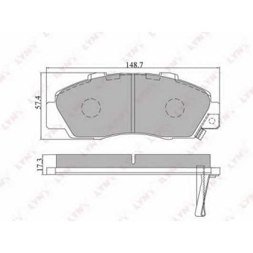 Колодки тормозные дисковые передний для ACURA INTEGRA, LEGEND, NSX / HONDA ACCORD, CIVIC, CR, INSPIRE, INTEGRA, LEGEND, NSX, ODYSSEY, PRELUDE, SHUTTLE, SMX, STEPWGN <b>LYNXauto BD-3405</b>