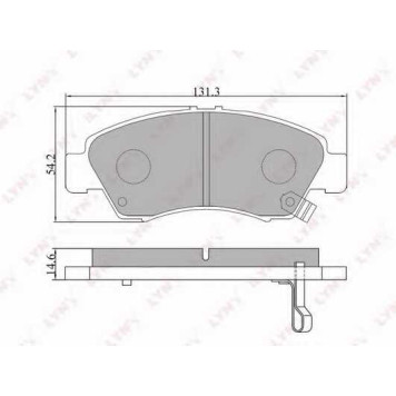 Колодки тормозные дисковые передний для HONDA CAPA, CITY(GM), CIVIC(EG,EH,EJ,EK,EM1,MA,MB), JAZZ(GD,GE) <b>LYNXauto BD-3407</b>