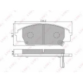 Колодки тормозные дисковые передний для HONDA CIVIC(EP,EU,EV,FK,FN), S2000(AP) <b>LYNXauto BD-3408</b>
