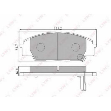 Колодки тормозные дисковые передний для HONDA CIVIC(EP,EU,EV,FK,FN), S2000(AP) <b>LYNXauto BD-3408</b>