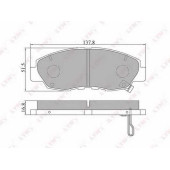 Колодки тормозные дисковые передний для HONDA CIVIC(ES) <b>LYNXauto BD-3410</b>