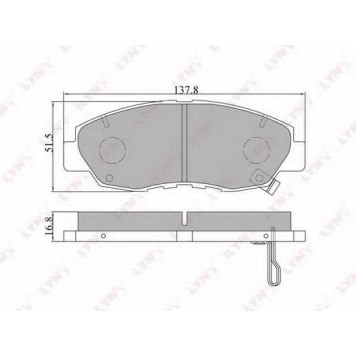 Колодки тормозные дисковые передний для HONDA CIVIC(ES) <b>LYNXauto BD-3410</b>
