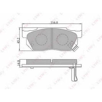Колодки тормозные дисковые передний для HONDA ACCORD(AC, AD), CITY(CG#), CIVIC(AG, AH, AJ, AK, AL, AM, AU, ED, EG, EH), CRX(ED, EE), PRELUDE(AB) <b>LYNXauto BD-3412</b>