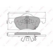 Колодки тормозные дисковые передний для HONDA ACCORD(CF,CL,CM) <b>LYNXauto BD-3413</b>