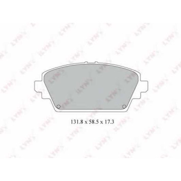 Колодки тормозные дисковые передний для HONDA ACCORD(CF,CG,CH,CK) / NISSAN ALMERA TINO(V10), PRIMERA(P11,P12,WP12) <b>LYNXauto BD-3422</b>