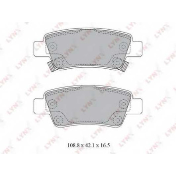 Колодки тормозные дисковые задний для HONDA CR(RE) <b>LYNXauto BD-3430</b>