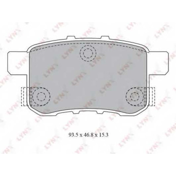 Колодки тормозные дисковые задний для HONDA ACCORD(CP,CU) <b>LYNXauto BD-3431</b>