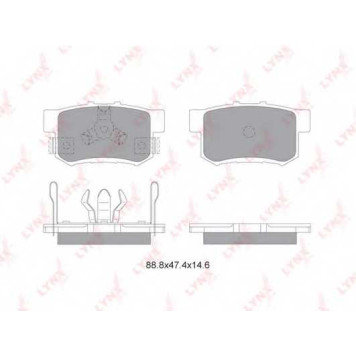 Колодки тормозные дисковые задний для HONDA ACCORD(CU), CIVIC(FA,FD), CR(RD#,RE), FR(BE) <b>LYNXauto BD-3434</b>