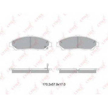 Колодки тормозные дисковые передний <b>LYNXauto BD-3436</b>