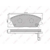 Колодки тормозные дисковые передний для HYUNDAI ACCENT(LC,X-3), LANTRA(J-1), PONY / EXCEL(X-2), PONY(X-2), S(SLC) / MAZDA 3(BK) <b>LYNXauto BD-3601</b>