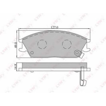 Колодки тормозные дисковые передний для HYUNDAI ACCENT(LC,X-3), LANTRA(J-1), PONY / EXCEL(X-2), PONY(X-2), S(SLC) / MAZDA 3(BK) <b>LYNXauto BD-3601</b>