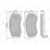 Колодки тормозные дисковые передний для HYUNDAI COUPE, ELANTRA, SONATA, TIBURON, TUCSON / KIA MAGENTIS, OPTIMA, SOUL, SPORTAGE <b>LYNXauto BD-3602</b>