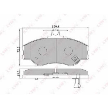 Колодки тормозные дисковые передний для HYUNDAI GRACE, H-1, H100(P), PORTER <b>LYNXauto BD-3604</b>